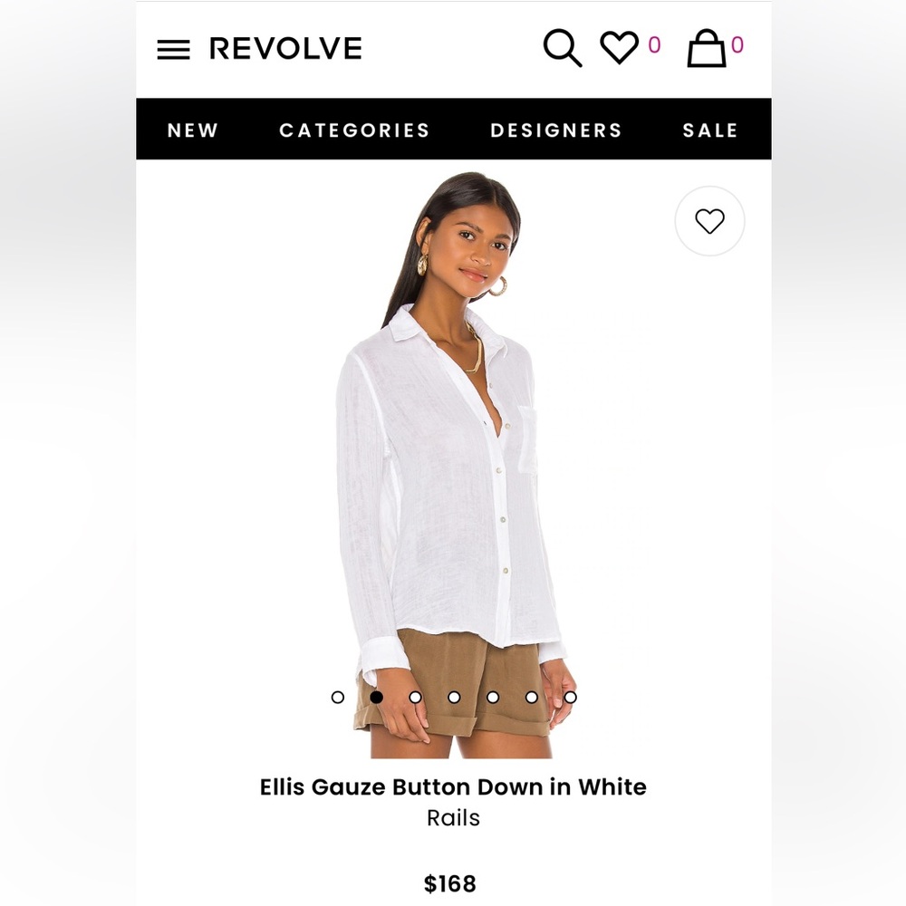 Rails Ellis cotton gauze button down